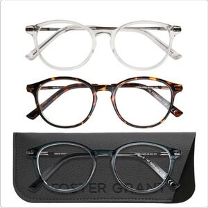 Foster Grant Reading Glasses Style D +2.50 Multi 3-Pack Scratch Resistant Lenses